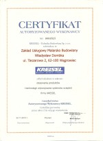 certyfikat od firmy KREISEL